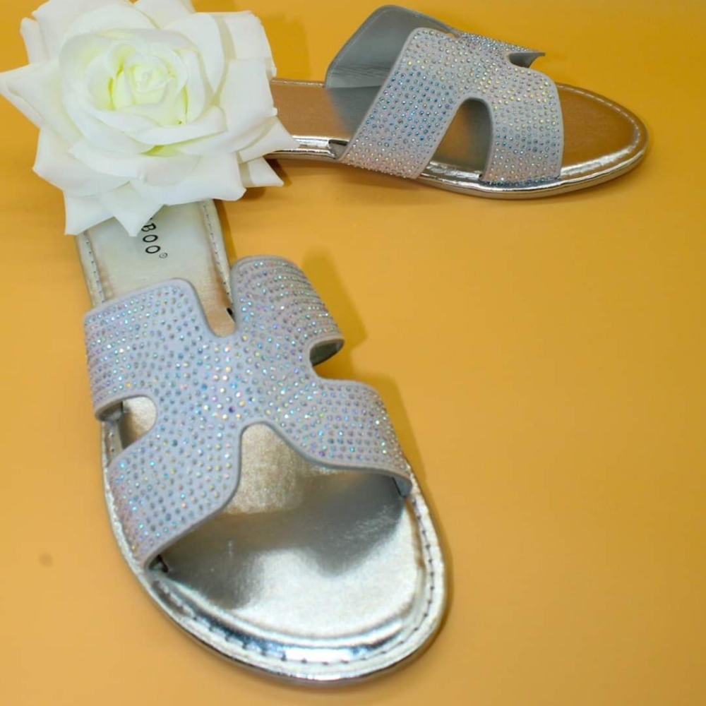 Glitters Silver H Sandals US 7.5
